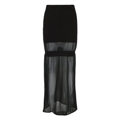Nache Gradient Knit Maxi Skirt In Black