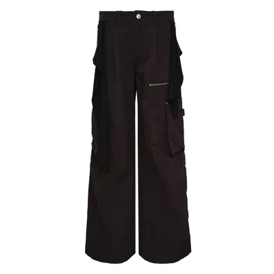 Nache Mixed Layered Tie Jogger Pants In Black