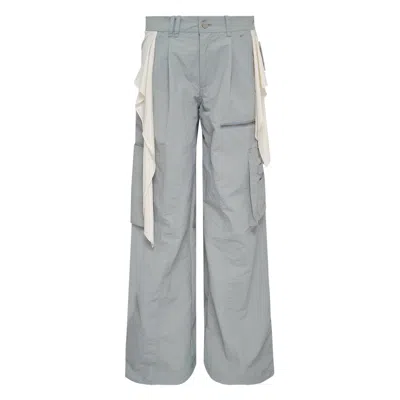 Nache Mixed Layered Tie Jogger Pants In Blue
