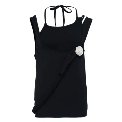 Nache Multiway Layered Sleeveless Black