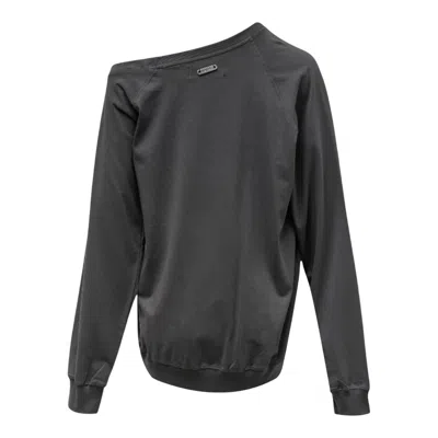 Nache Pinched Long Sleeve Charcoal In Gray