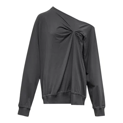 Nache Pinched Long Sleeve Charcoal In Gray