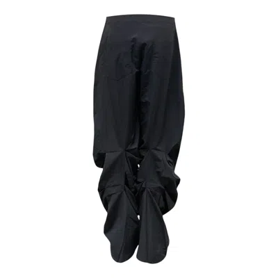 Nache Pintuck Nylon Pants Unisex In Black