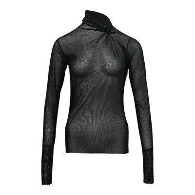 Nache Pulled Neck Long Sleeve Black