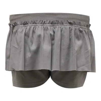 Nache Ruffle Short Pants Light Gray