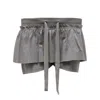 Nache Ruffle Short Pants Light Gray In Gray