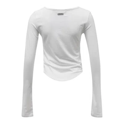 Nache Signature Long Sleeve Crop Top Ivory
