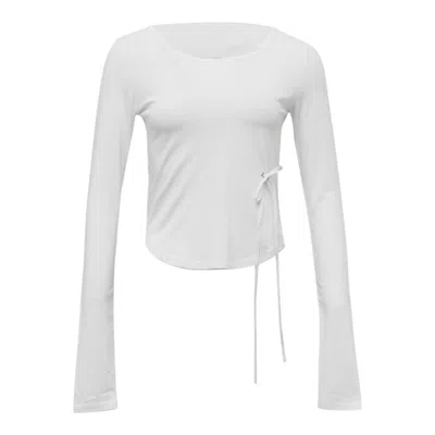 Nache Signature Long Sleeve Crop Top Ivory