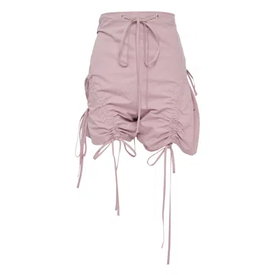 Nache Strap Shirring Shorts Dusty Pink In Purple