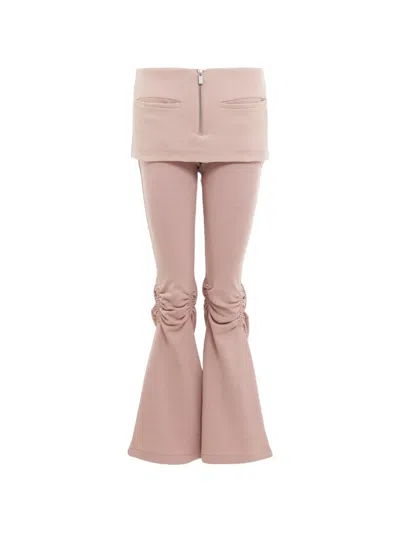Nache Zip-detail Flared Pants In Pink