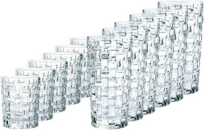 Nachtmann Bossa Nova 12 Piece Drinkware Set, Tumblers And Highball Glasses In Clear