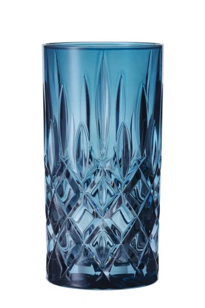 Nachtmann Noblesse Set Of 2 Long Drink Highball Glasses In Blue