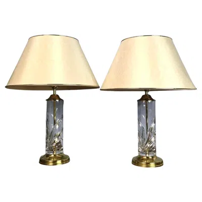 Pre-owned Nachtmann Pair Of Table Lamp Vintage Lighting In Sand