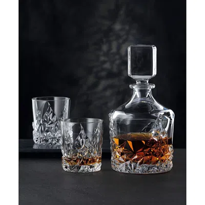 Nachtmann Sculpture Whiskey Decanter And Glasses Set In Clear
