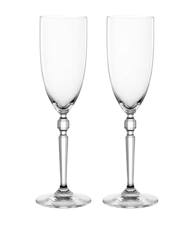 Nachtmann Set Of 2 Heritage Champagne Glasses In Transparent