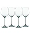 Nachtmann Supreme Burgundy Xl Set 4 In Clear