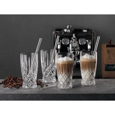 Nachtmann Nachtman-noblesse Latte Macchiato & Straws S/4 In White