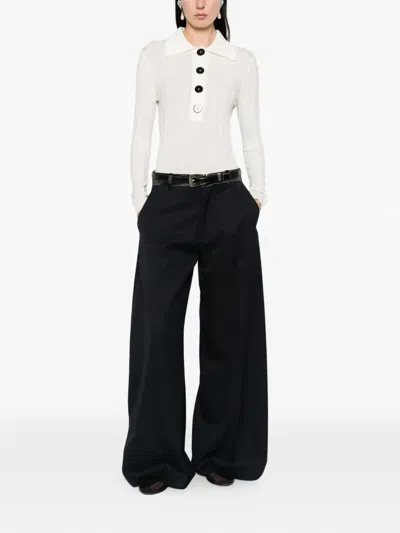 Nackiyé Button Rib Top In White