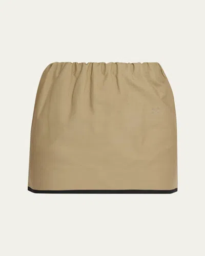 Nackiyé Canvas Cotton Mini Skirt In Brown