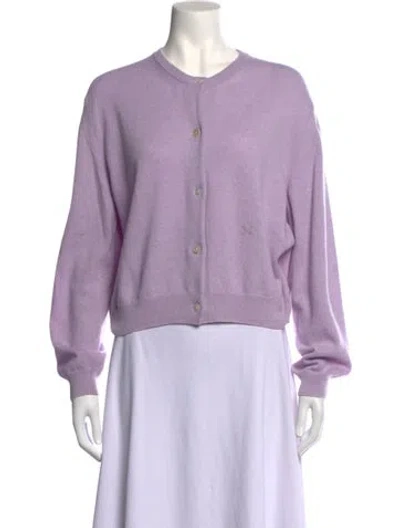 Pre-owned Nackiyé Cashmere Crew Neck Sweater In Purple