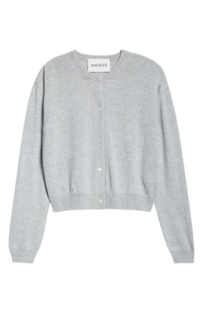 Nackiyé Nackiyè Classic Cashmere Cardigan In Gris