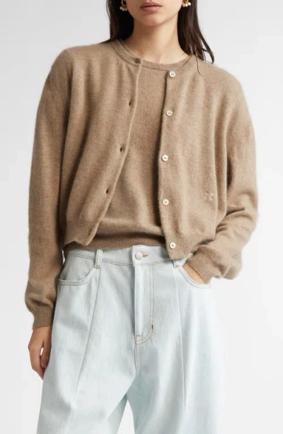 Nackiyé Nackiyè Classic Cashmere Cardigan In Latte