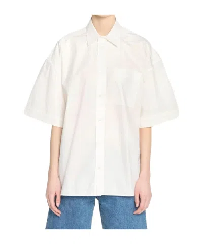 Nackiyé Collared Short-sleeved Shirt In White