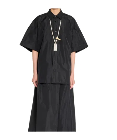 Nackiyé Dad's Short Sleeve Pocket Shirt In Black