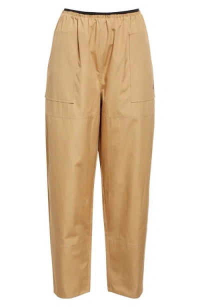 Nackiyé Nackiyè Elastic Waist Cotton Pants In Caramel