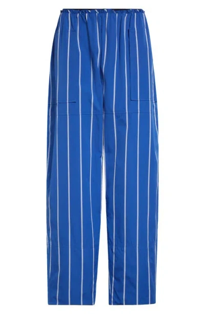 Nackiyé Nackiyè Elastic Waist Cotton Pants In Sea Stripe