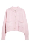 Nackiyé Nackiyè Icrebreaker Merino Wool & Cashmere Mélange Cardigan In Pink