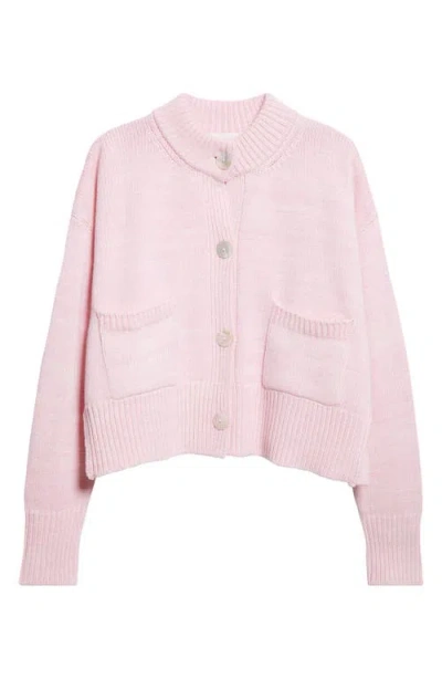 Nackiyé Nackiyè Icrebreaker Merino Wool & Cashmere Mélange Cardigan In Pink