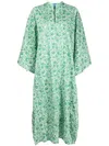 Nackiyé Joyce Floral-print Poncho In Green