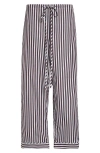 Nackiyé Nackiyè Life Is A Beach Stripe Crop Pajama Pants In Multi