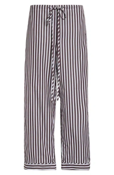 Nackiyé Nackiyè Life Is A Beach Stripe Crop Pajama Pants In Multi