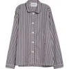 Nackiyé Nackiyè Life Is A Beach Stripe Pajama Shirt In Multi