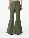 Nackiyé Mick Split-hem Flared Trousers In Green