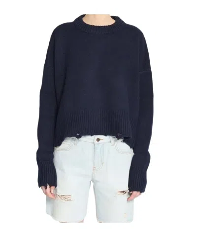 Nackiyé Navy Avalanche Summer Knit Jumper In Blue