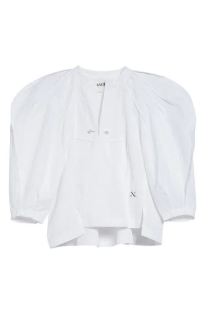 Nackiyé Nackiyè Odalique Cotton Poplin Top In White