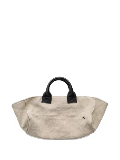 Nackiyé Odyssey Embroidered Tote Bag In White