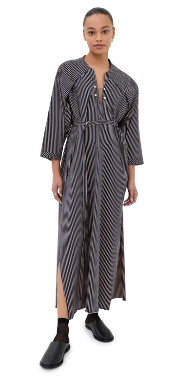Nackiyé Offshore Dress Aegean Stripe In Gray