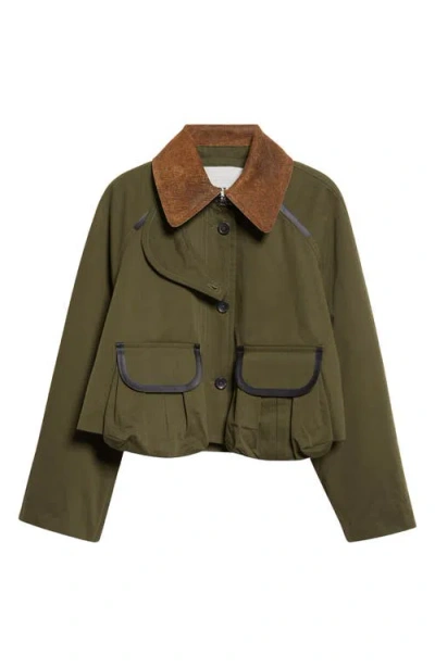 Nackiyé Nackiyè Precious Cargo Crop Jacket In Green