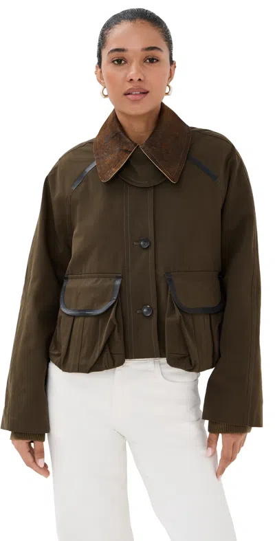 NACKIYÉ PRECIOUS CARGO JACKET KHAKI GREEN