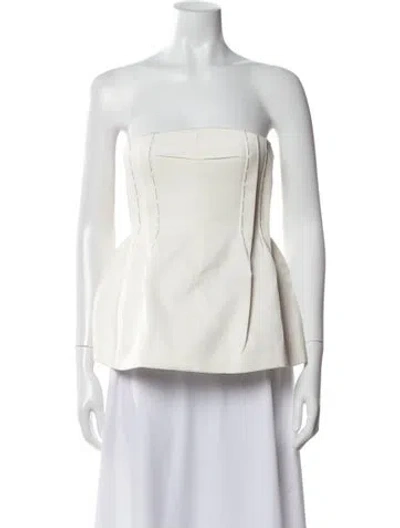 Pre-owned Nackiyé Strapless Top In White