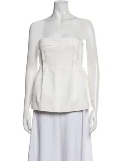 Pre-owned Nackiyé Strapless Top In White