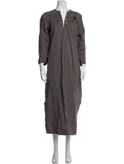 Pre-owned Nackiyé Striped Long Dress W/ Tags In Blue