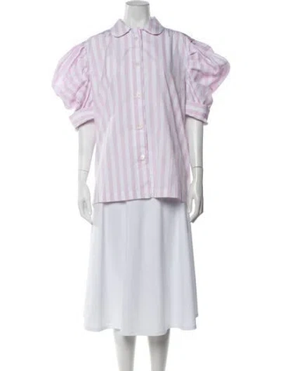 Pre-owned Nackiyé Striped Short Sleeve Top W/ Tags In Multicolor