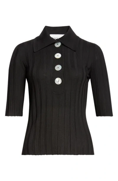 NACKIYÉ NACKIYÈ SUGARMAN RIB MERINO WOOL POLO SWEATER