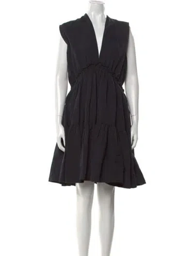 Pre-owned Nackiyé V-neck Mini Dress In Black