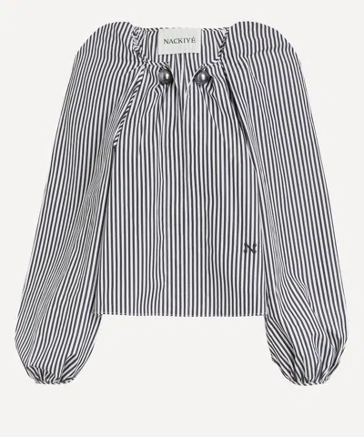 Nackiyé Nackiye Women's Striped Grand Bazaar Mini Top In Blue